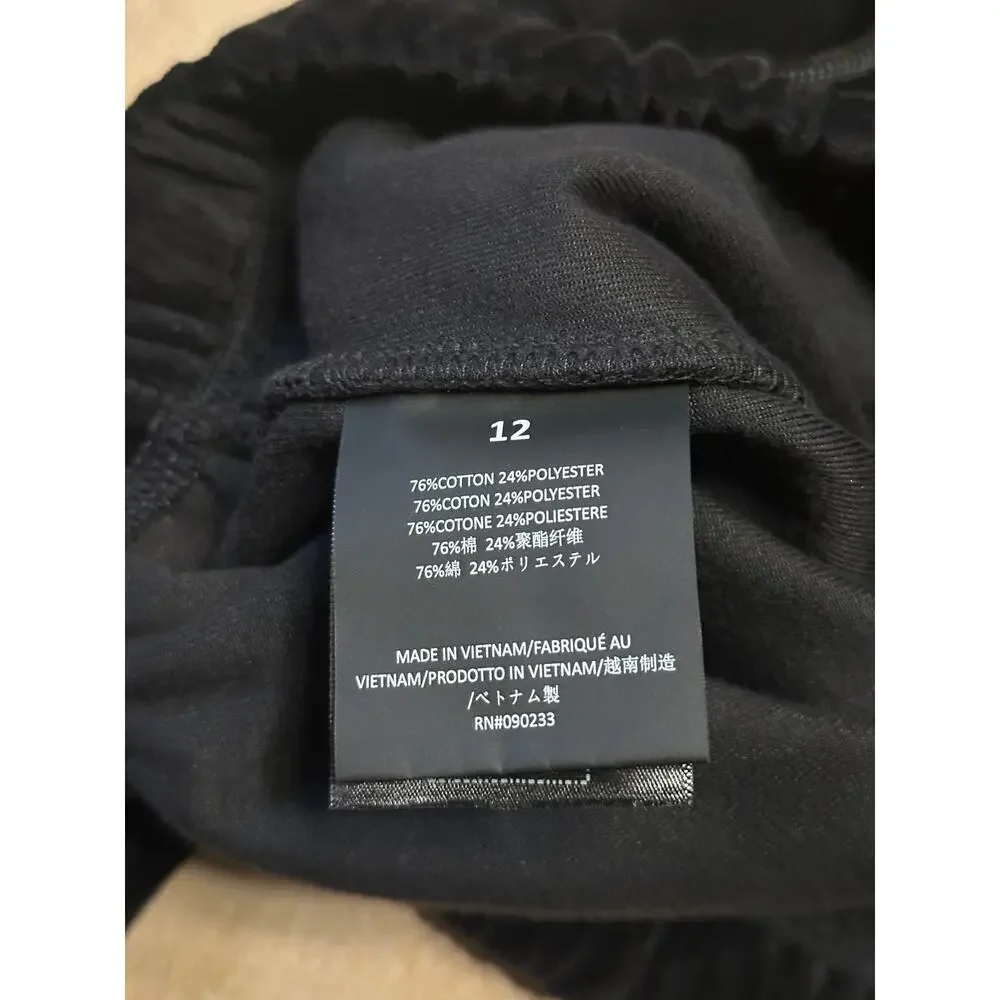 Fear of God ESSENTIALS‎ Vintage Black Velour Flare Sweatpants BLACK Sz 12